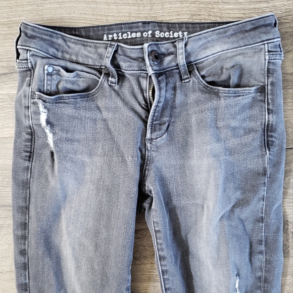 Articles of Society Skinny Jeans Black Sz 26 - Picture 3 of 10